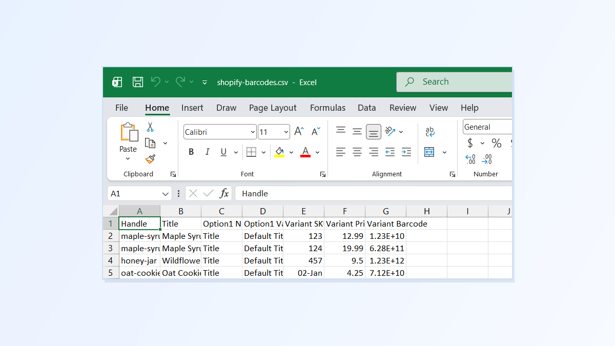 Excel Changed My Shopify Barcodes to 1.23E+11 and Dropped the Leading Zeros: How to Fix It
